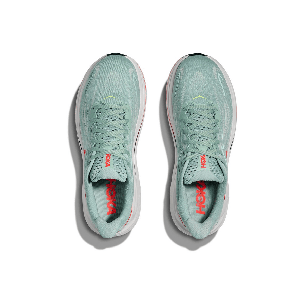 Hoka One One Clifton 10 Sage Neon Flame 1162030-SGNN Men's Fashion Sneakers, New