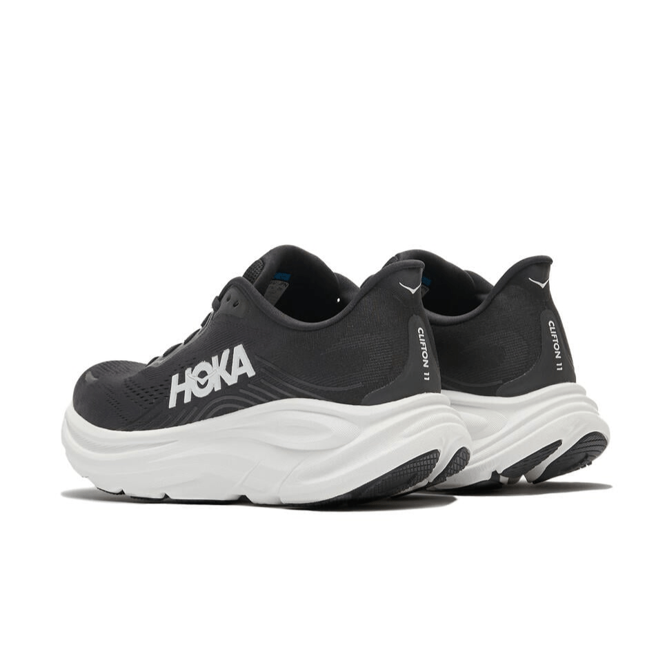 Hoka One One Clifton 11 Black and White, Men's Fashion Sneakers, New
