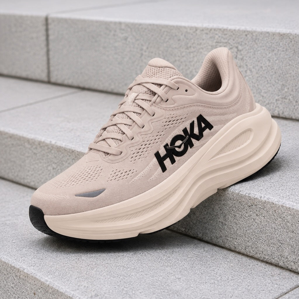 Hoka One One Bondi 9 River Lime/Snowflake White, Men's Fashion Sneakers, New