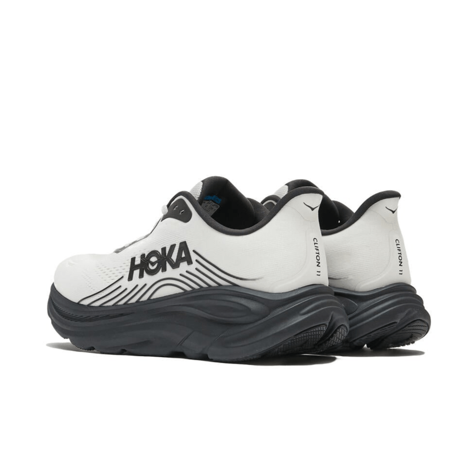 Hoka One One Clifton 11 white and black color scheme men's fashion sneakers new