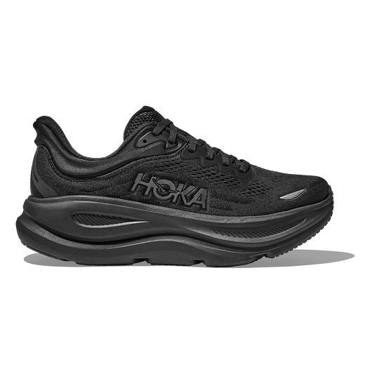 HOKA Bondi 9 Women's Running Shoes – Black / Black