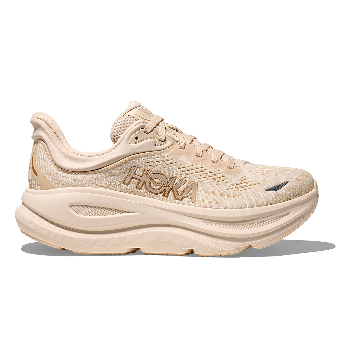 HOKA Bondi 9 Women's Running Shoes - Vanilla/Birch