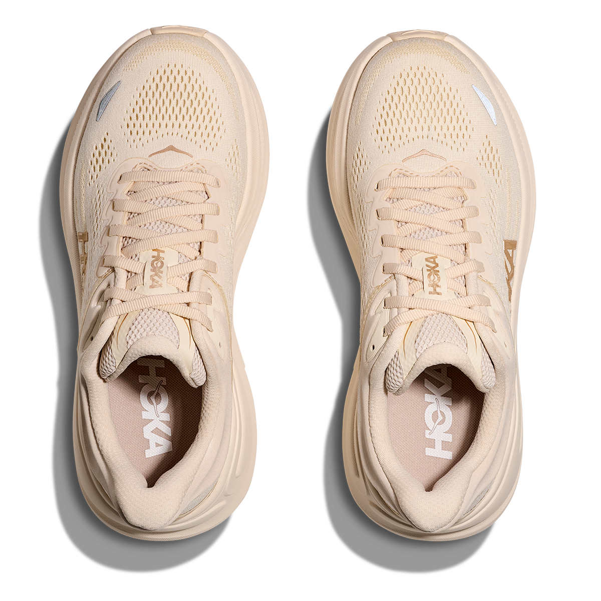 HOKA Bondi 9 Women's Running Shoes - Vanilla/Birch