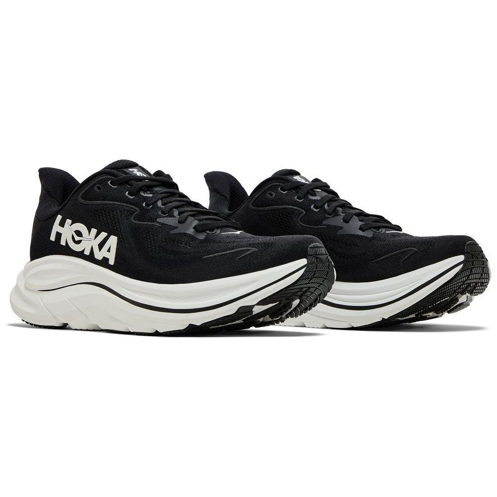 Hoka One One Clifton 10 Black & White 1162030-BWHT Men's Fashion Sneakers, New