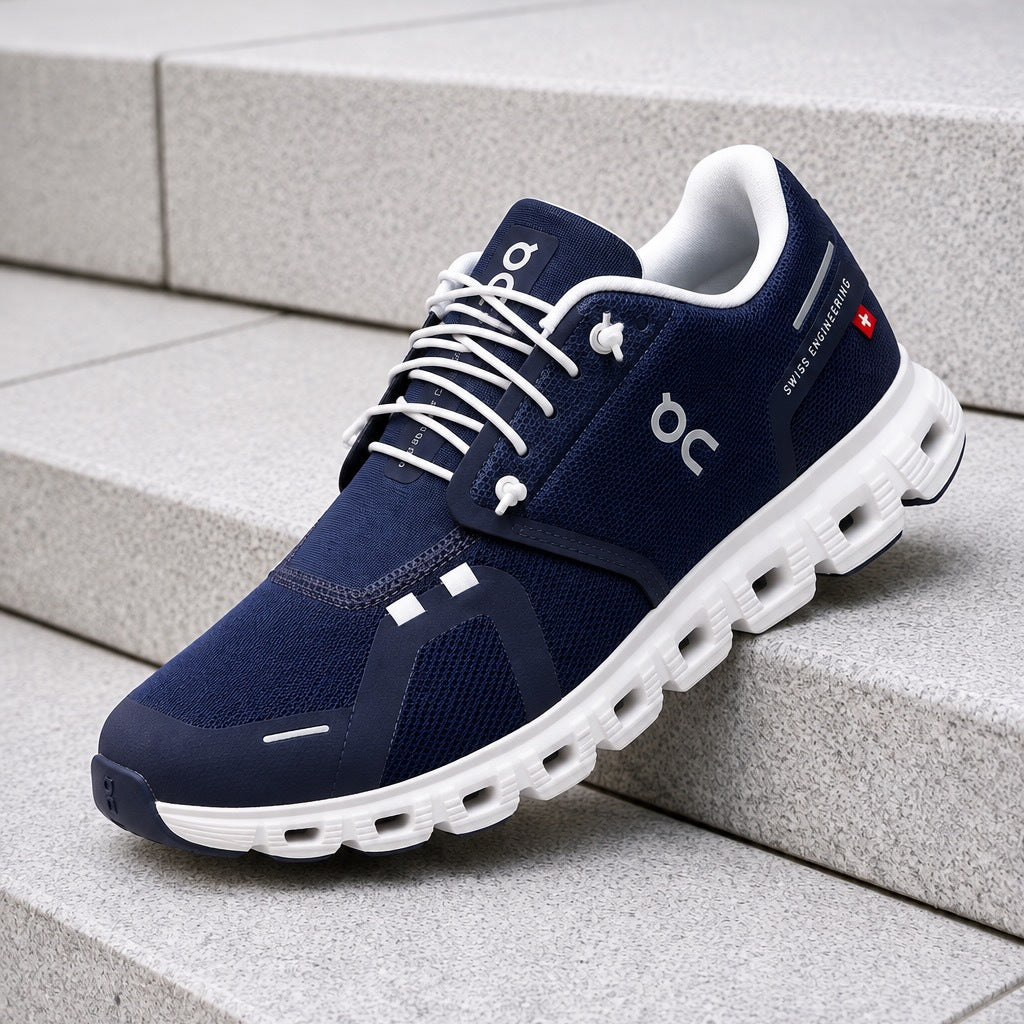 On Running Cloud 6 Midnight White Men's Fashion Sneakers, New