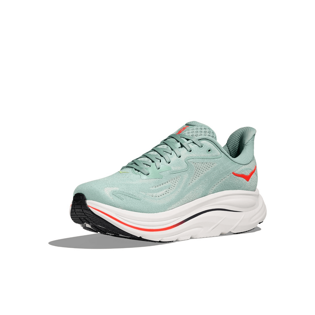 Hoka One One Clifton 10 Sage Neon Flame 1162030-SGNN Men's Fashion Sneakers, New