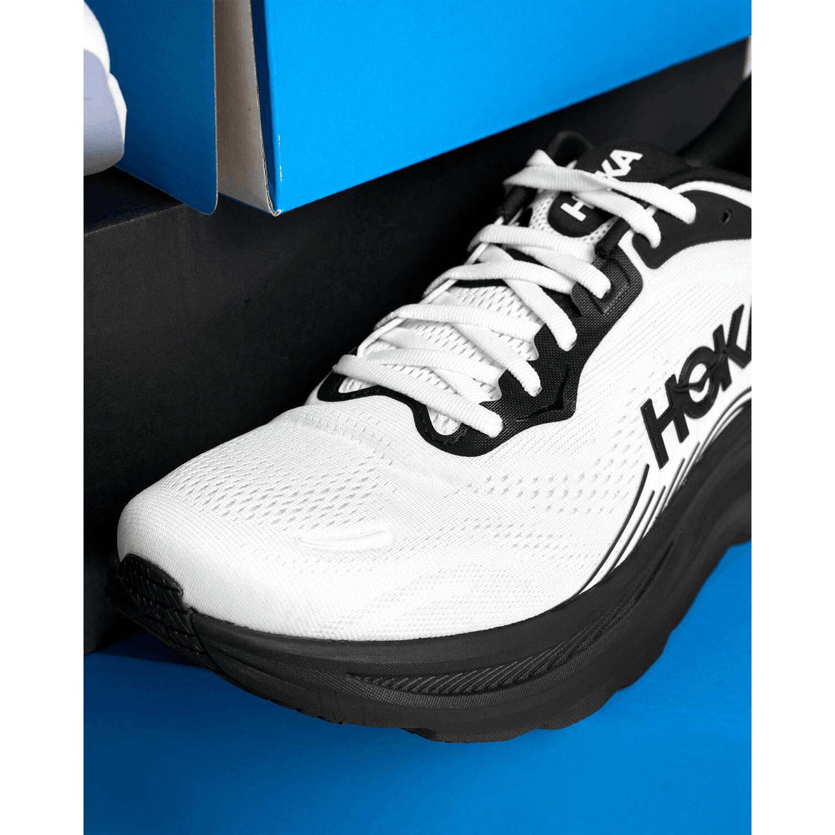 Hoka One One Clifton 11 white and black color scheme men's fashion sneakers new