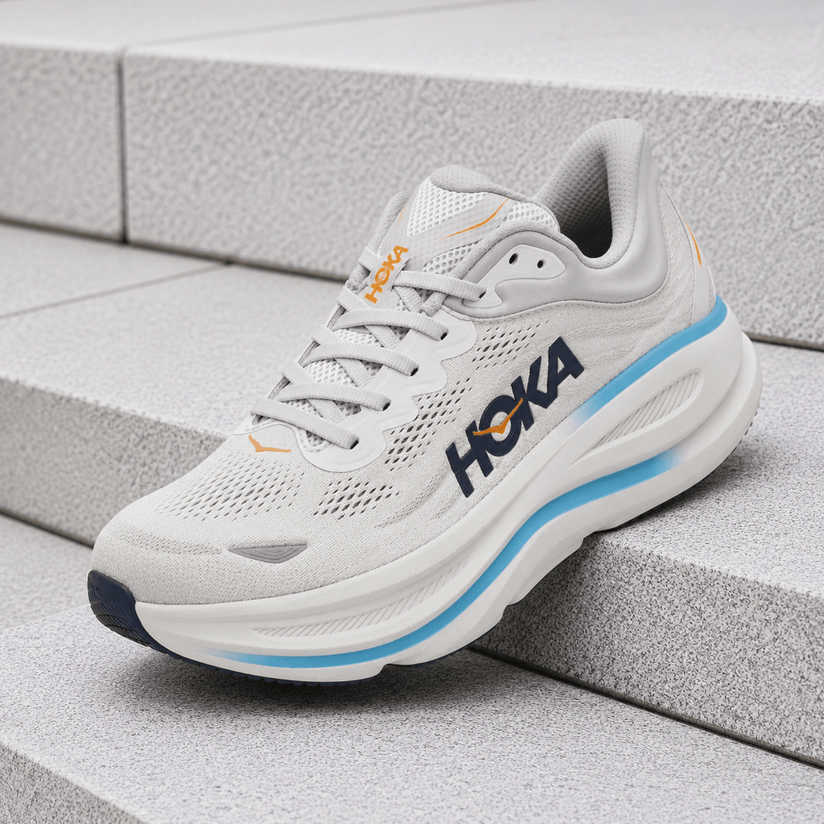 Hoka One One Bondi 9 Stardust Cosmic Grey 1162011-SSTC Men's Fashion Sneakers, New