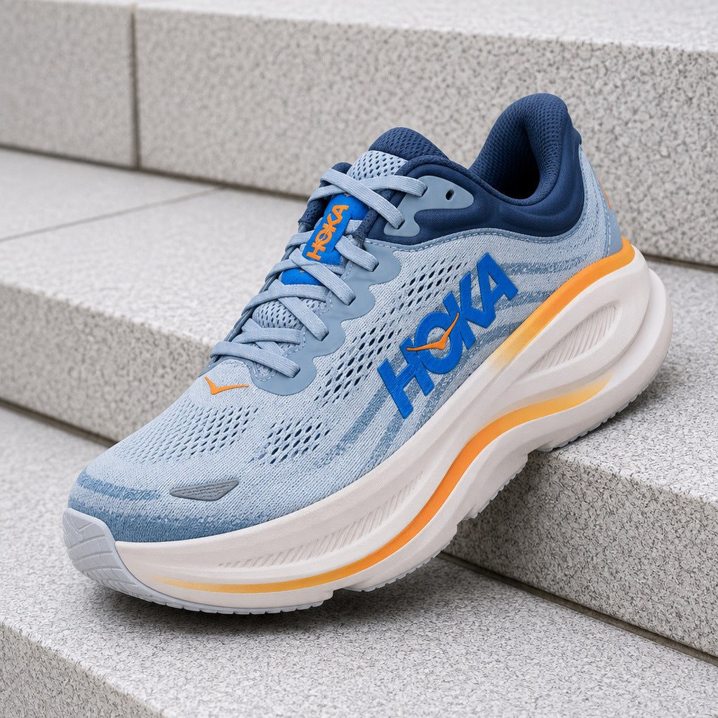 Hoka One One Bondi 9 Drizzle Downpour Men's Fashion Sneakers, New