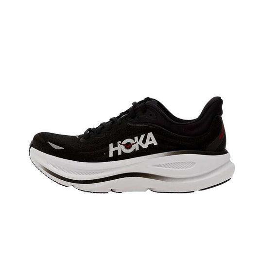 Hoka Bondi 9 Men's Running Shoes, Black/Vermilion