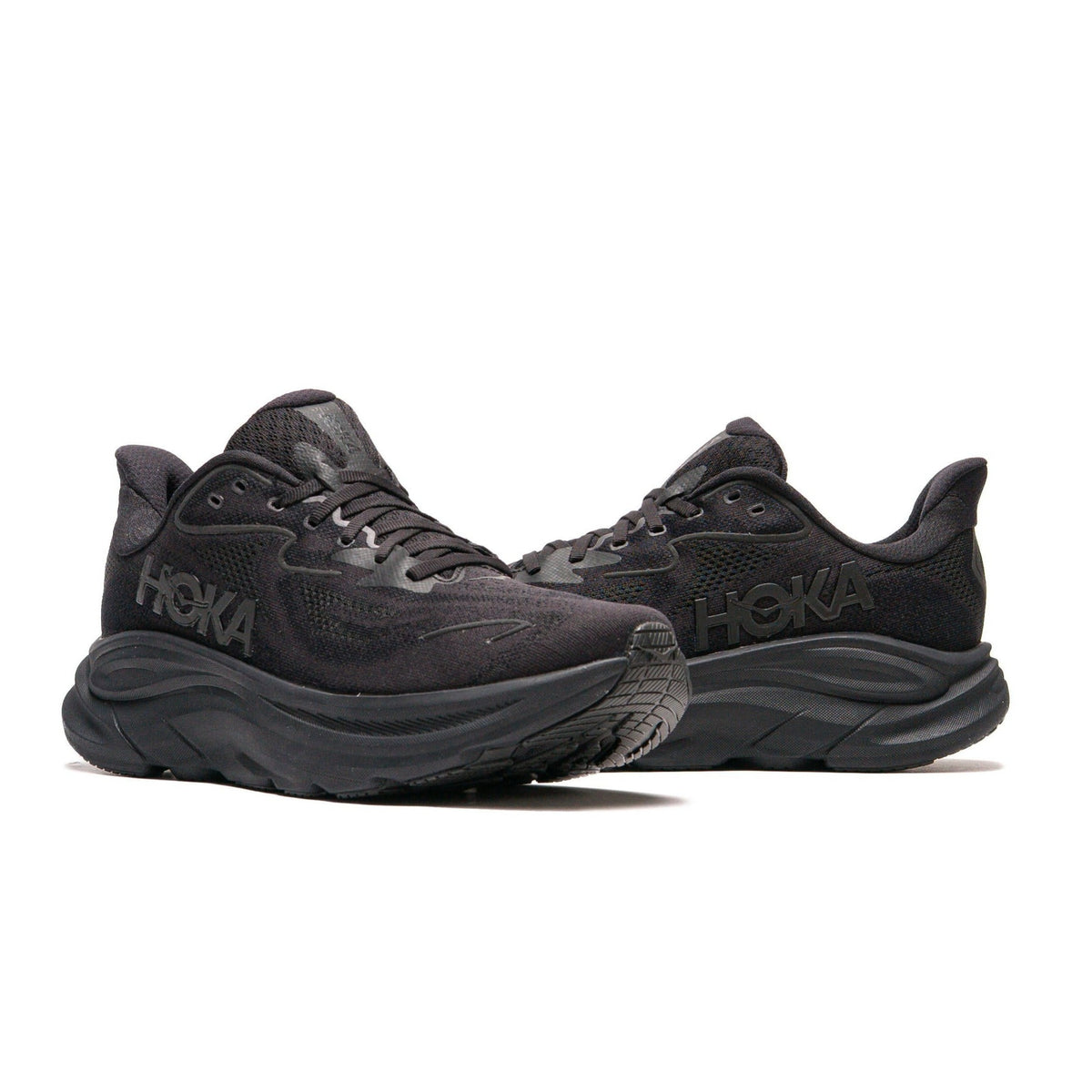 Hoka One One Clifton 10 Black 1162030-BBLC Men's Fashion Sneakers, New
