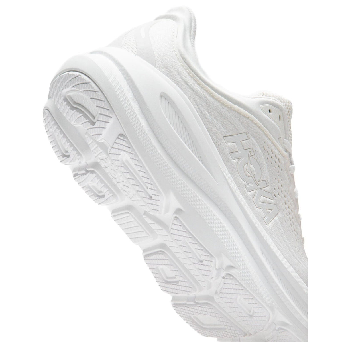 Hoka One One Bondi 9 White 1162011-WWH Men's Fashion Sneakers, New