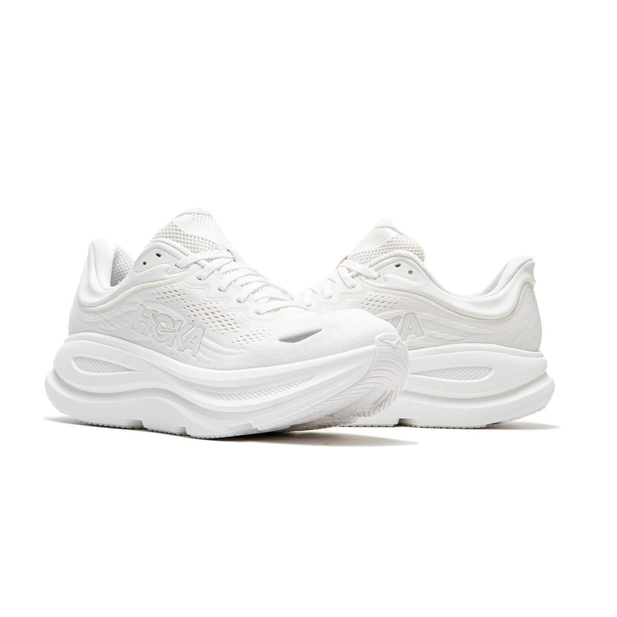Hoka One One Bondi 9 White 1162011-WWH Men's Fashion Sneakers, New