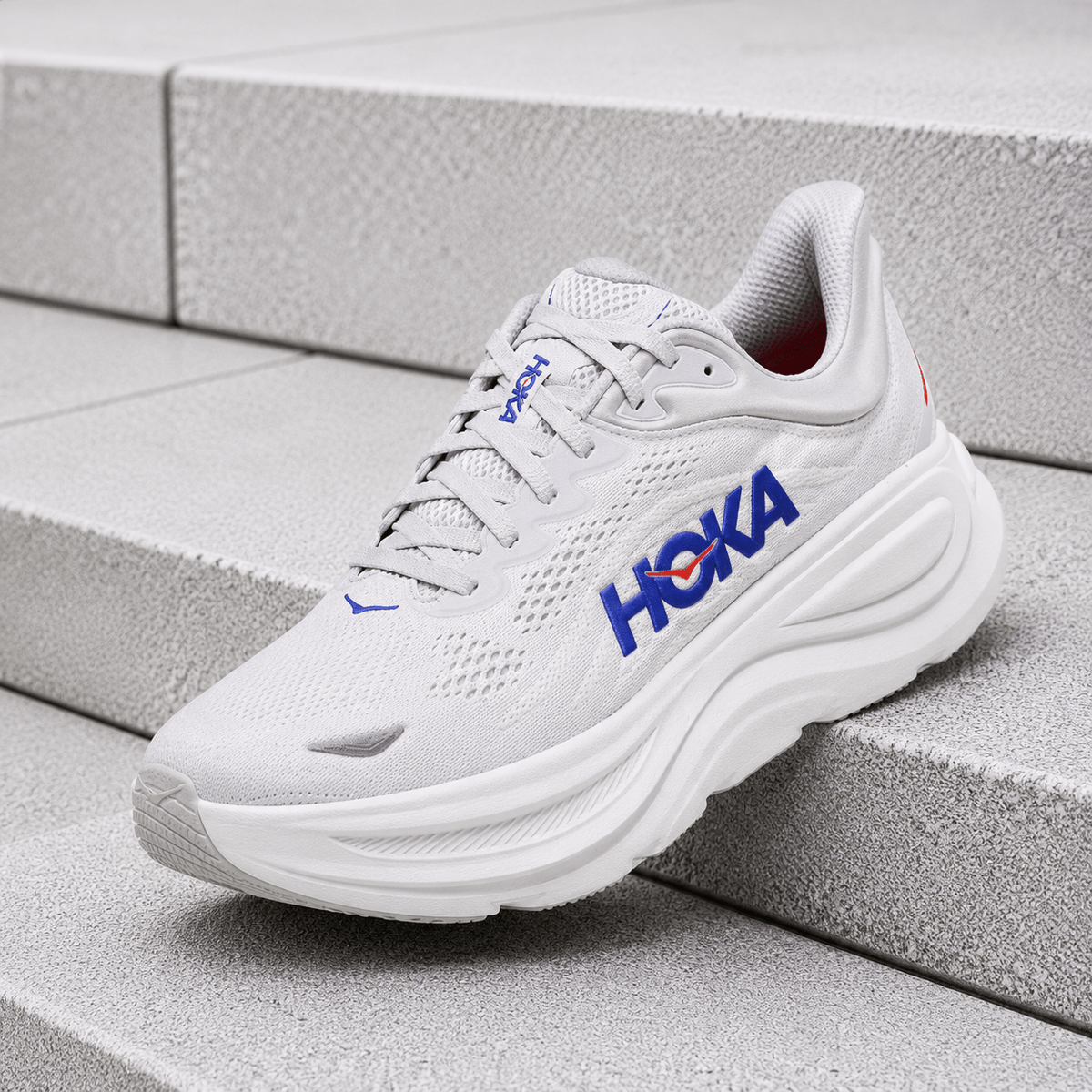 Hoka One One Bondi 9 Cosmic Grey Ultramarine 1162011-CYLT Men's Fashion Sneakers, New