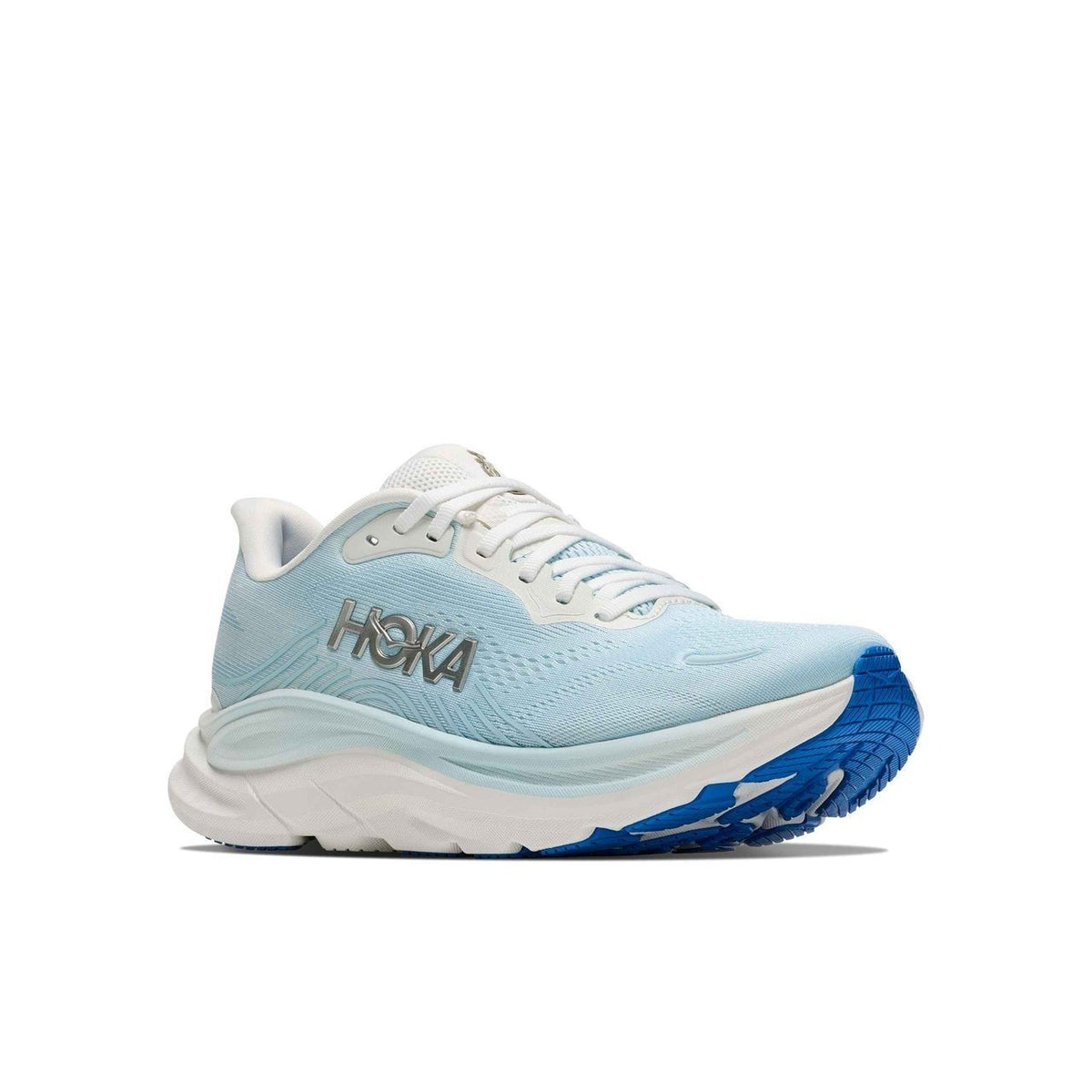 Hoka One One Clifton 11 Cream Crystal Shimmer Blue, Women's Fashion Sneakers, New