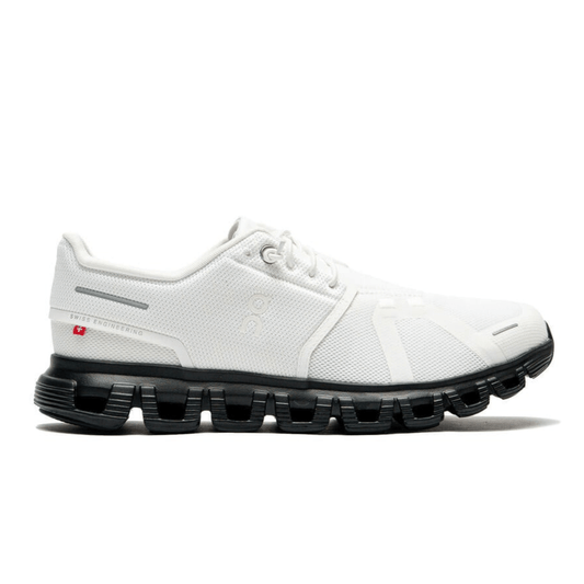 On Running Cloud 6 White, Black, Men, Fashion Sneakers, New