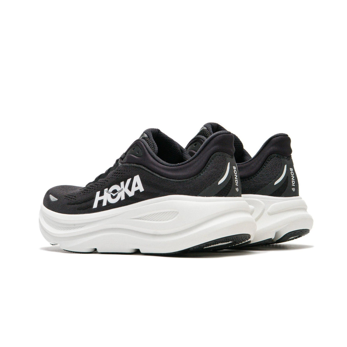 Hoka One One Bondi 9 Black and White 1162011-BWHT Men's Fashion Sneakers, New