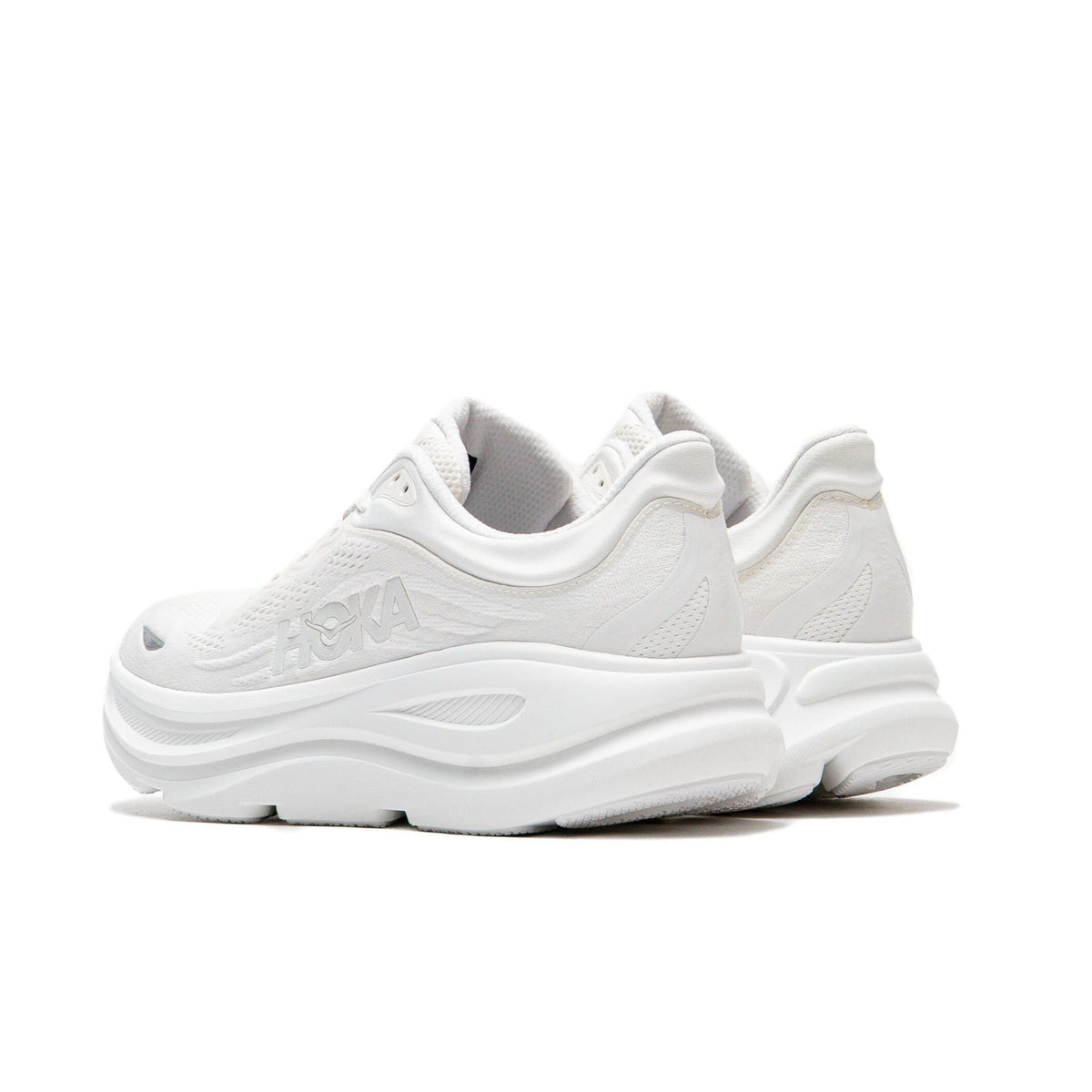 Hoka One One Bondi 9 White 1162011-WWH Men's Fashion Sneakers, New