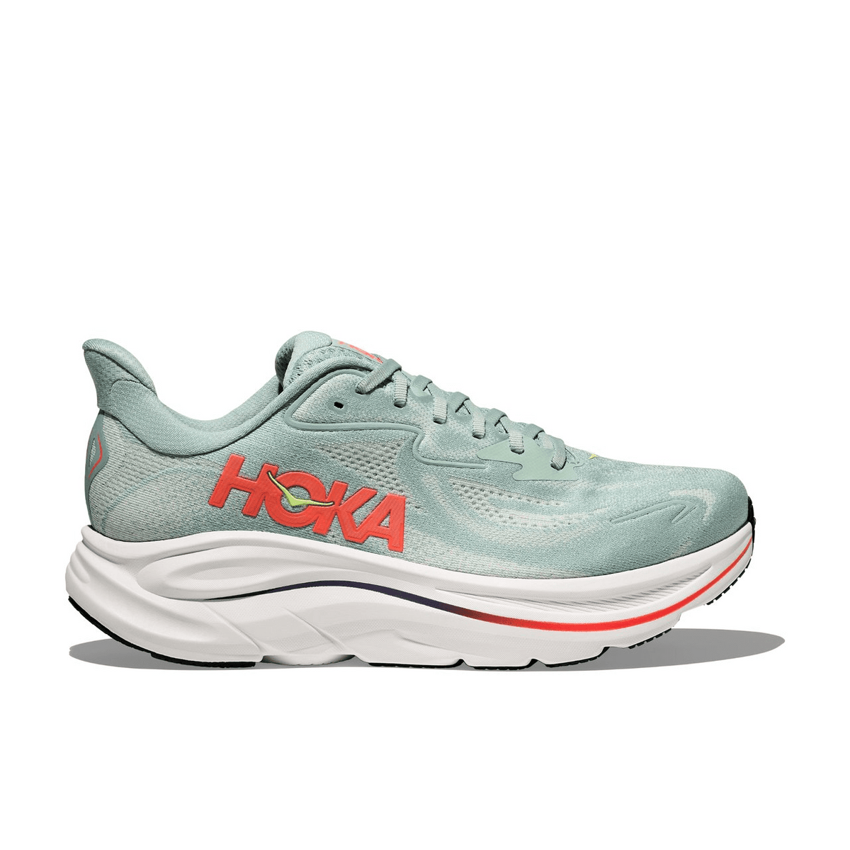 Hoka One One Clifton 10 Sage Neon Flame 1162030-SGNN Men's Fashion Sneakers, New