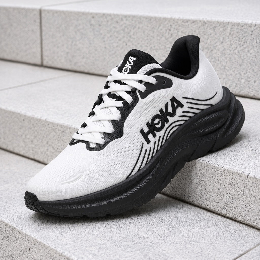 Hoka One One Clifton 11 white and black color scheme men's fashion sneakers new