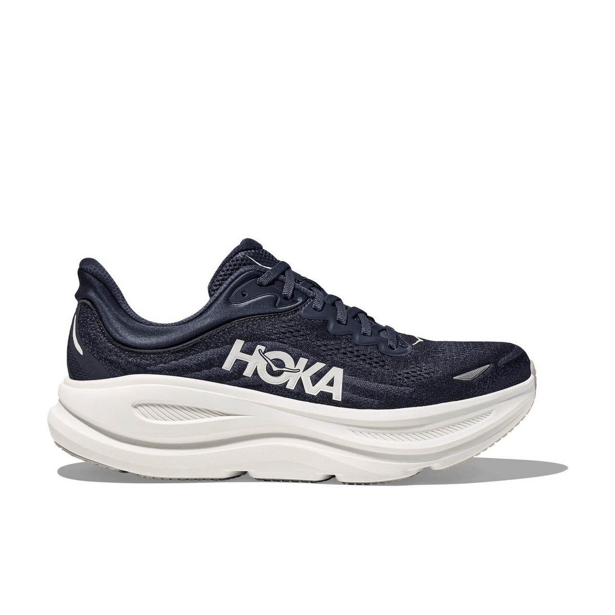 Hoka One One Bondi 9, Varsity Navy blue and white color scheme 1162011-VYN men's fashion sneakers, new