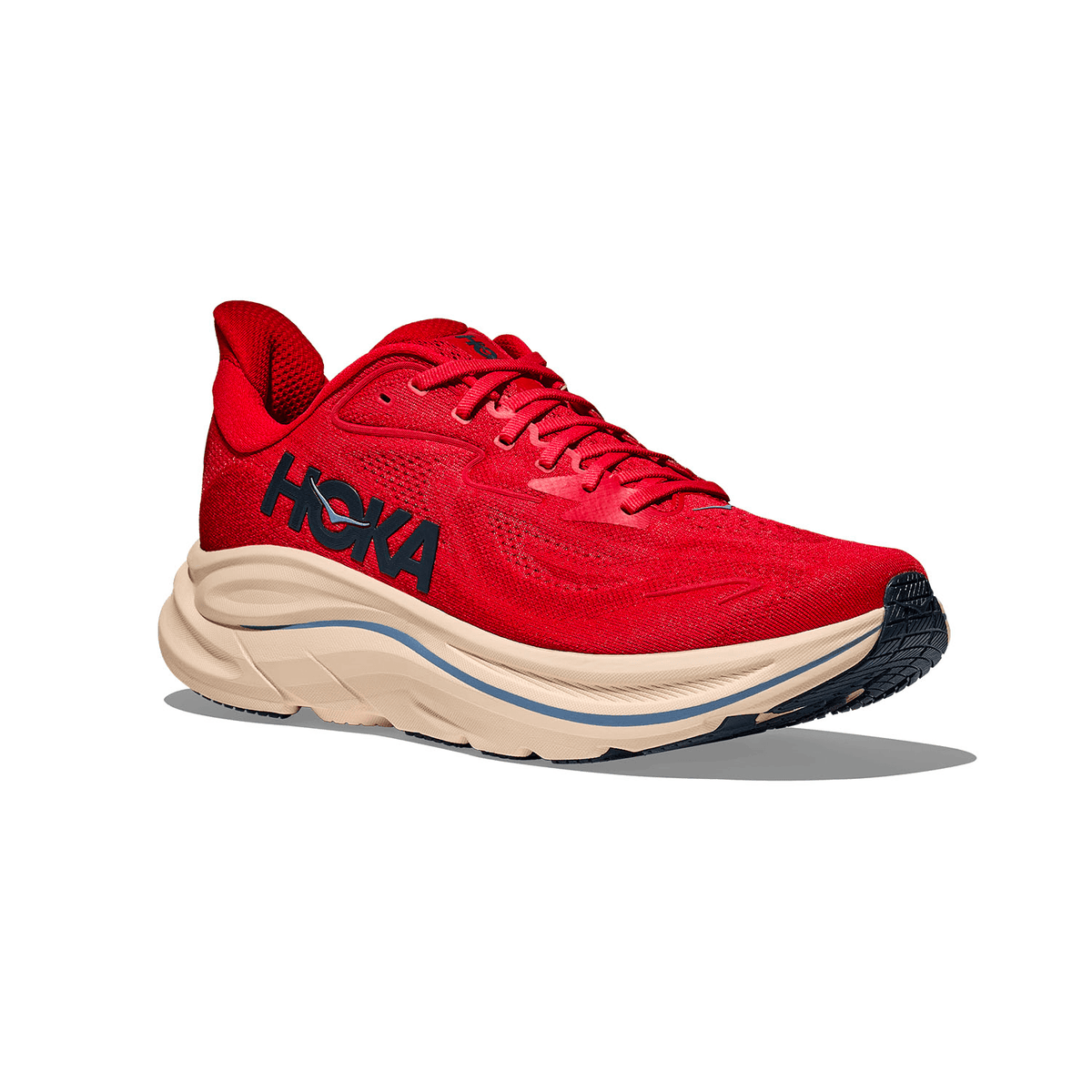 Hoka One One Clifton 10 Vermillion Varsity Navy 1162030-VLLN Men's Fashion Sneakers, New