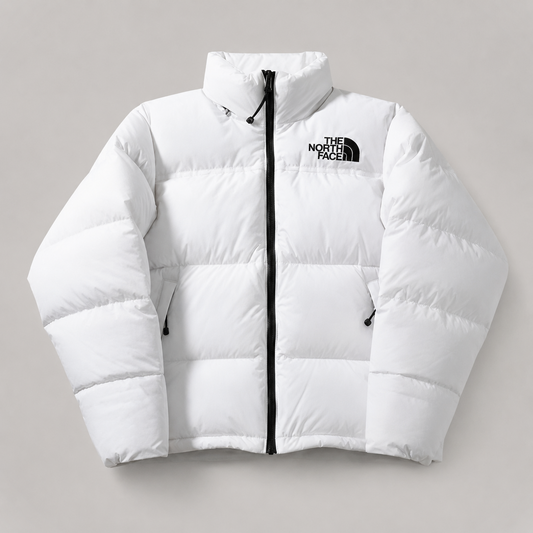 The North Face 1996 Retro Nuptse Hooded Puffer Jacket – White